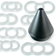 EYRO Tension Rings Uncoated Silicone and EasyOp Loader Cone for 2.25in. Cylinder