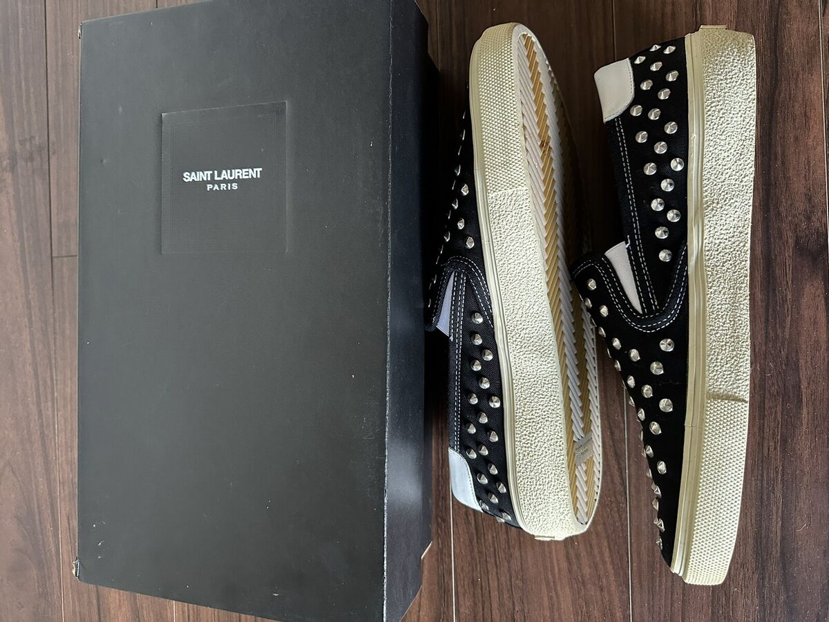 Saint Laurent Paris YSL - Studded Skate Slip On Sneakers Saint Laurent Paris YSL - Studded Skate Slip On Sneakers