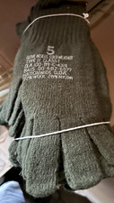 10 PAIR UNUSED US GI COLD WEATHER WOOL GLOVE LINERS SIZE 5 NOS DLA 100-89-C-4319