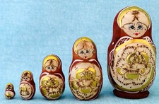 Russian Nesting Dolls ~ Set of 5 ~ Matryoshka