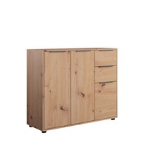 Madia MASI a 3 ante battenti e 2 cassetti in laminato, LAP 106,2x87,6x35,3 cm