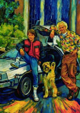 Back to the Future Artist Signed Limited Edition Oil Painting Art Card 3 of 30