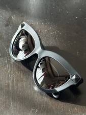 Valentino V7129 Black Cat Eye Sunglasses