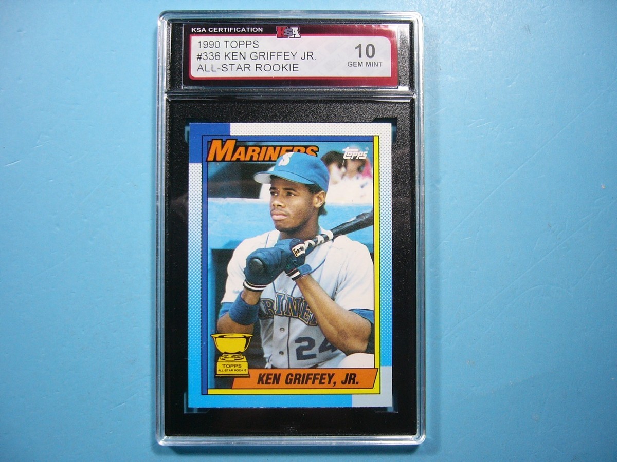 1990 TOPPS MLB BASEBALL CARD #336 KEN GRIFFEY JR. ROOKIE RC KSA 10 