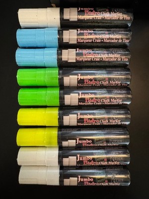 Jumbo Bistro liquid chalk marker set New various colors