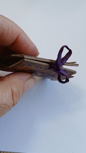 Antique Tunbridge Ware Needle Case With Ribbon Tie Sewing Collectable - Picture 5 of 8