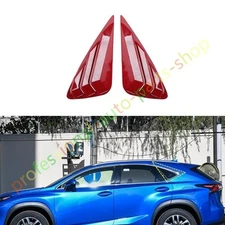 2pcs Red Carbon Fiber Pattern Window Blind Shutter Trim For Lexus NX 2016-2020