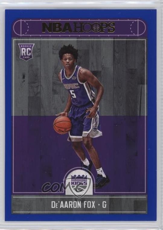 2017-18 Panini NBA Hoops Blue De'Aaron Fox #255 Rookie RC 2r7