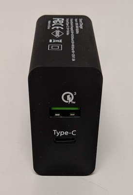 Outdoor Tech Qualcomm Quick Charge 3.0 USB-C USB Wall Charger Black