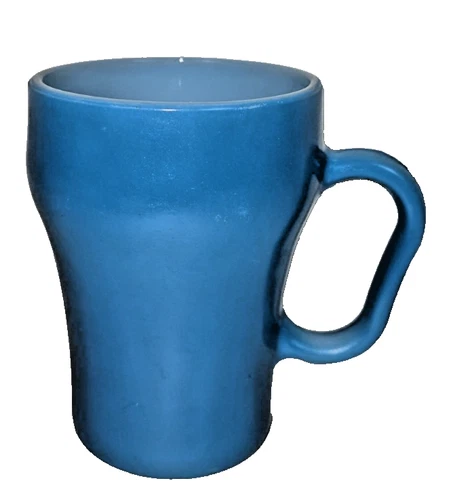 Anchor Hocking Fire King Blue Mug Oven Proof Milk Glass Coffee Cup