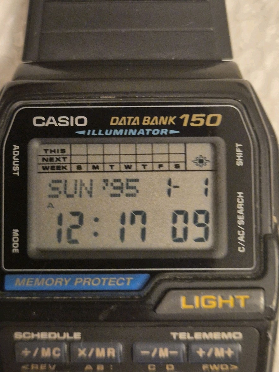 Vintage Casio Data Bank 150 Calculator Watch DBC-150 | eBay