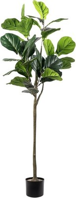 Artificial Fiddle Leaf Fig Tree, 5FT Faux Ficus Lyrata Plant Tall Fake Tree