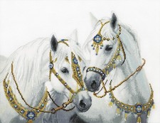 Cross, Bead "Wedding Horses" Embroidery Kit Unprinted  anvas Charivna Mit