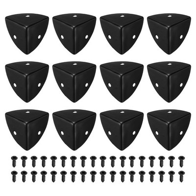 12Pcs 28mm Metal Edge Guard with Screws Black