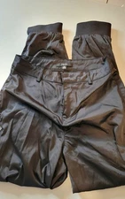 Labijou Black Side Zipper Accent Women's Pants, Size Medium, Back Pockets