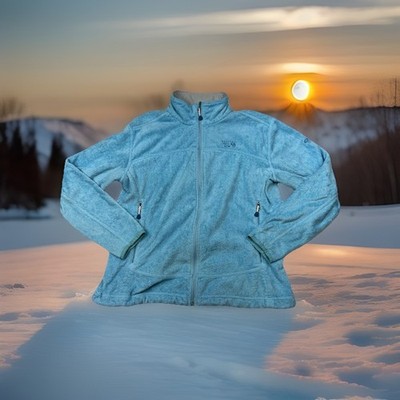 Mountain Hardwear Fleece Jacket Womens XL Teal Pyxis Fleece Full Zip Polyester