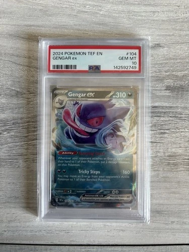 Pokémon Gengar ex 104/162 SV05 Temporal Forces Holo Double Rare Full Art PSA 10