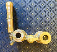 Antique Lemaire Fabt Paris Opera Glasses Mother of Pearl /Silver with Pouch