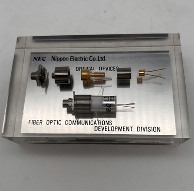 NEC Nippon Electric Co Fiber Optic Connectors Commemorative Paperweight C&C -B