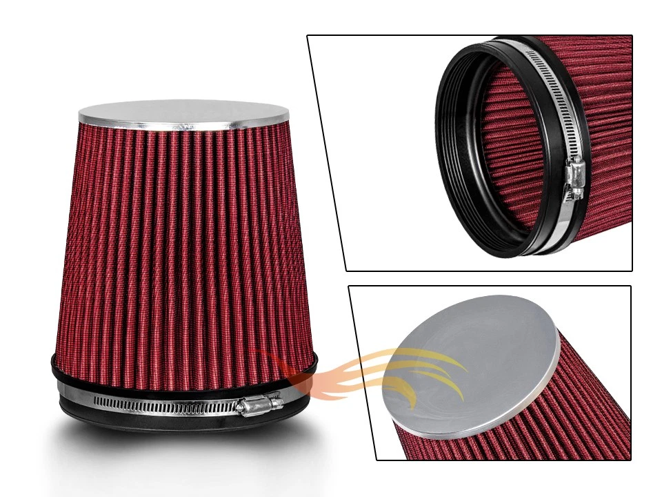 Kit de admisión de aire frío BCP ROJO 09-13 Cadillac Escalade 6,2 L V8 Foto 4 de 4