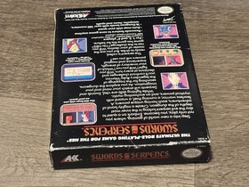 Swords and Serpents Nintendo Nes Game + Box Original Styrofoam Insert