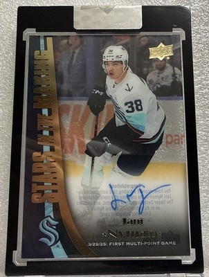 2025-26 Upper Deck Clear Cut Stars In The Making Jani Nyman Auto #SMA-JN