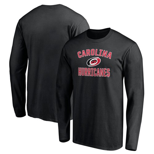 Men's Black Carolina Hurricanes Victory Arch Long Sleeve T-Shirt - 第 1/3 張圖片