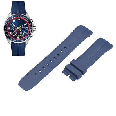F1 Red Bull Racing CAZ101AL FT8052 22mm Blue Rubber Watch Strap For Tag Heuer