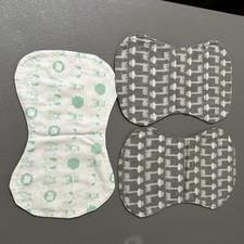 Set Of 3 Handmade Flannel Burp Clothes.