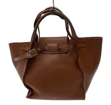 CELINE Big Bag Small Leather Handbag 2Way Shoulder Bag Brown Pre-owned From JPN