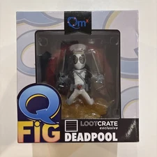 Qmx Q-Fig White Deadpool X-Force Lootcrate Exclusive Variant Figurine
