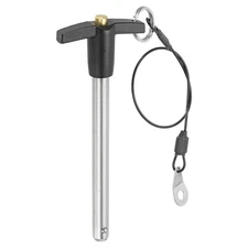 T Handle Lock Pins 3/8x3.54" (9.5x90mm) Push Button Quick Release Pin with Wire