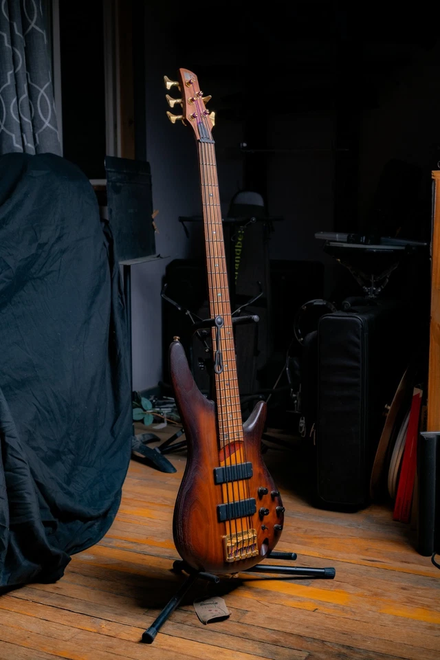 Equipo de sonido para bajo Ibanez de 5 cuerdas SR755 HERMOSO Foto 2 de 4