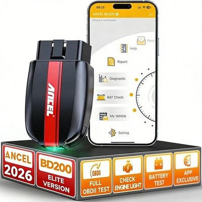  2026 ANCEL BD200 OBD2 KFZ Diagnosegerät Bluetooth OBD2 Car Diagnostic Tool DHL