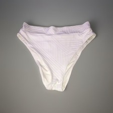 Aerie XL White High Cut Waisted Cheeky Bikini Bottom