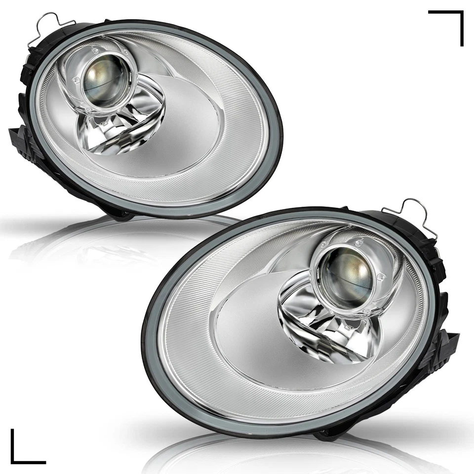 Faros proyectores cromados izquierda+derecha para Volkswagen Beetle 2006-2010 Foto 2 de 4