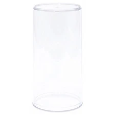 Pioneer Plastics Round Plastic Cases for Dolls, Bears, Action Figures, 4"W x 8"H