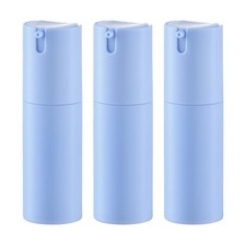 Lulupack 1 oz Airless Pump Bottles, Travel Lotion Container, Skincare Blue