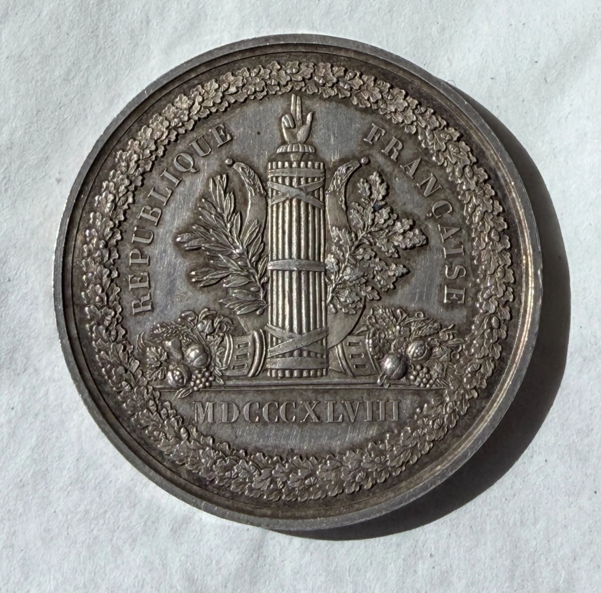 Médaille De Courses Vélocipédiques De 1894 En Argent – Pièce De Collection XIXème Siècle