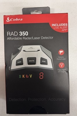 NEW Cobra Electronics Rad 350 Radar and Laser Detector