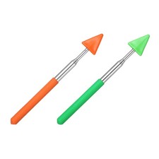 2 PCS Pointer Finger Stick, Retractable Teacher Pointer Arrow, Orange, Green