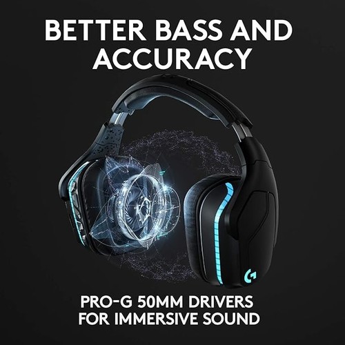 Logitech G935 Wireless DTS:X 7.1 Surround Sound LIGHTSYNC RGB PC Gaming Headset - Afbeelding 9 van 16