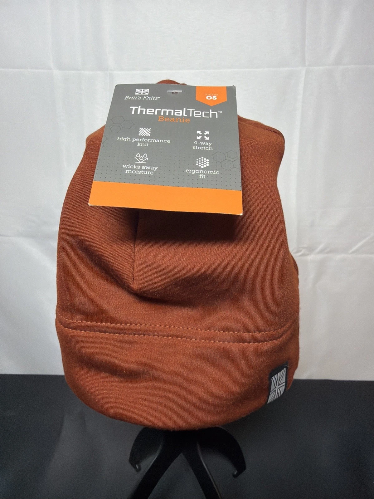 NWT Rust Britt's Knits ThermalTech Beanie Fleece Lined Warm Winter Hat One Size
