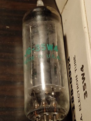 NOS Vintage GE 35W4 Vacuum tube JG 35W4 mfg 9/65