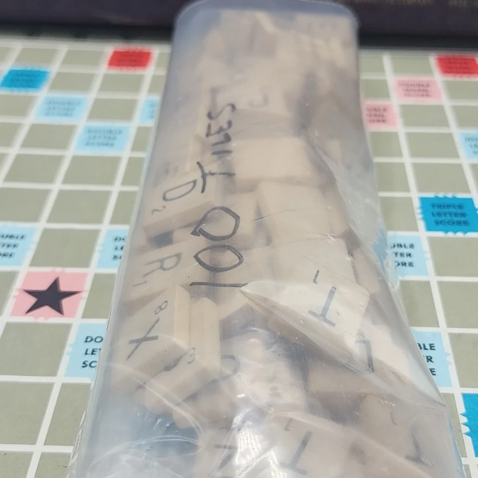 Vintage Selchow & Righter Scrabble Crossword Game Complete 100 Tiles 4 Racks - Image 2 of 4