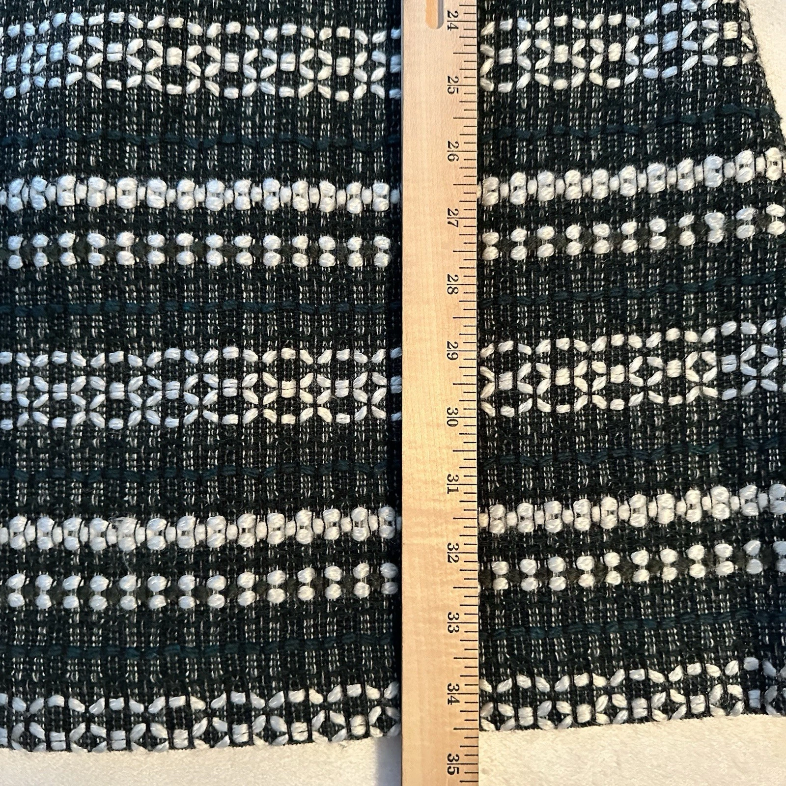 Abito Tory Burch Norfolk a righe in tweed manica a 2 cappellini aderente e svasato verde nero Wht