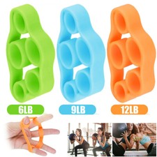 3Pc/Kit Finger Exerciser Strengthener Wrist Forearm Grip Trainer Resistance Band