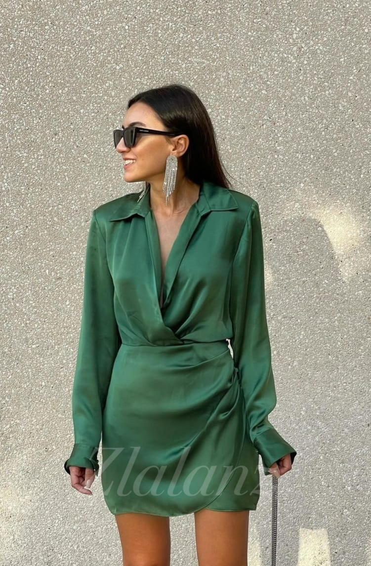Lush Greenery V-Neck Midi Dress Lush Greenery V-Neck Midi Dress