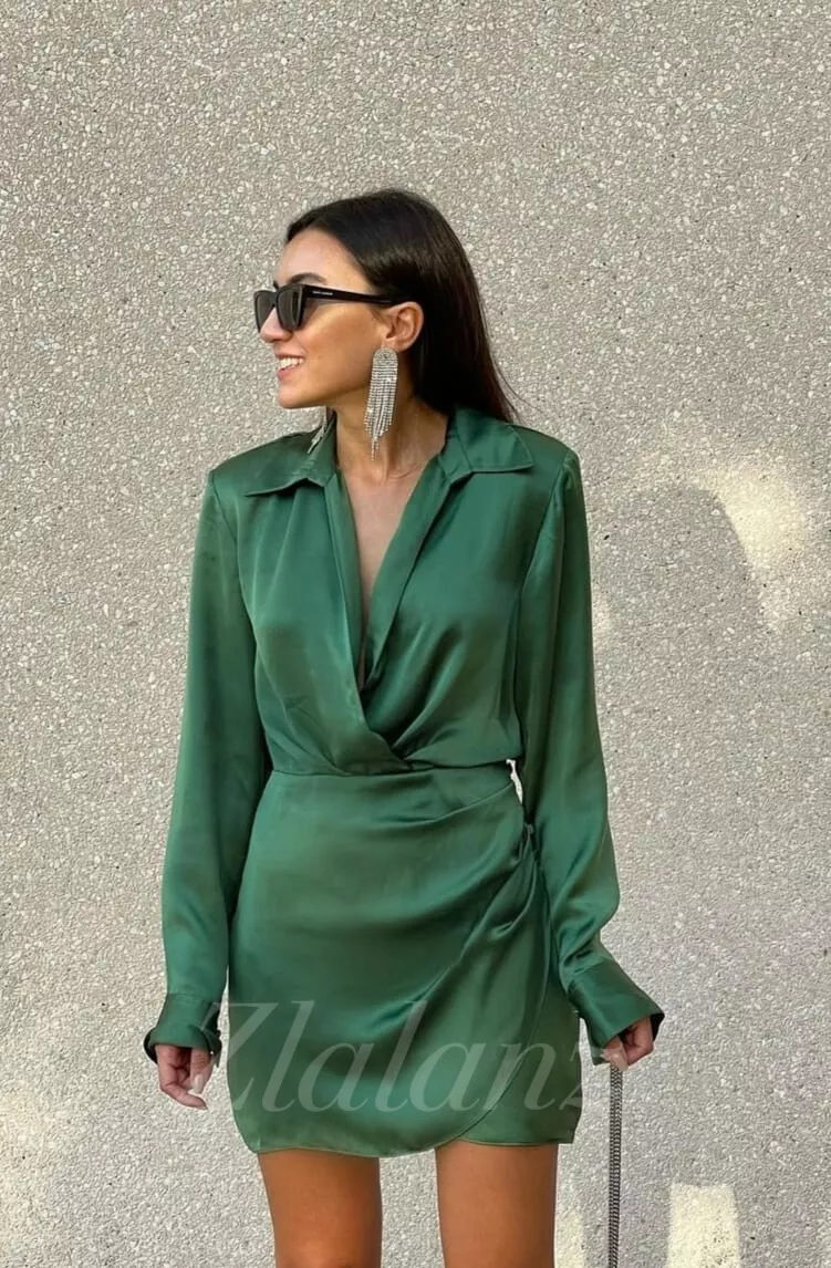 zara green dress