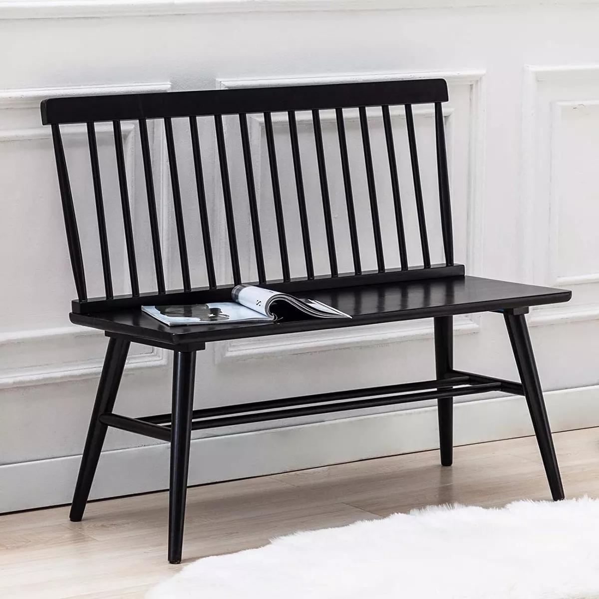 Black dining bench seat deals